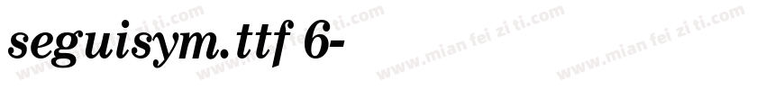 seguisym.ttf 6字体转换